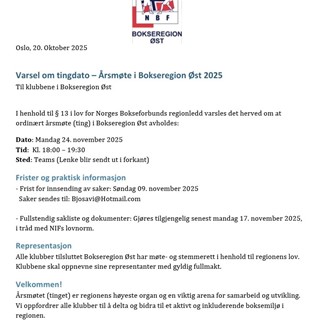 Årsmøte Region Øst 2025